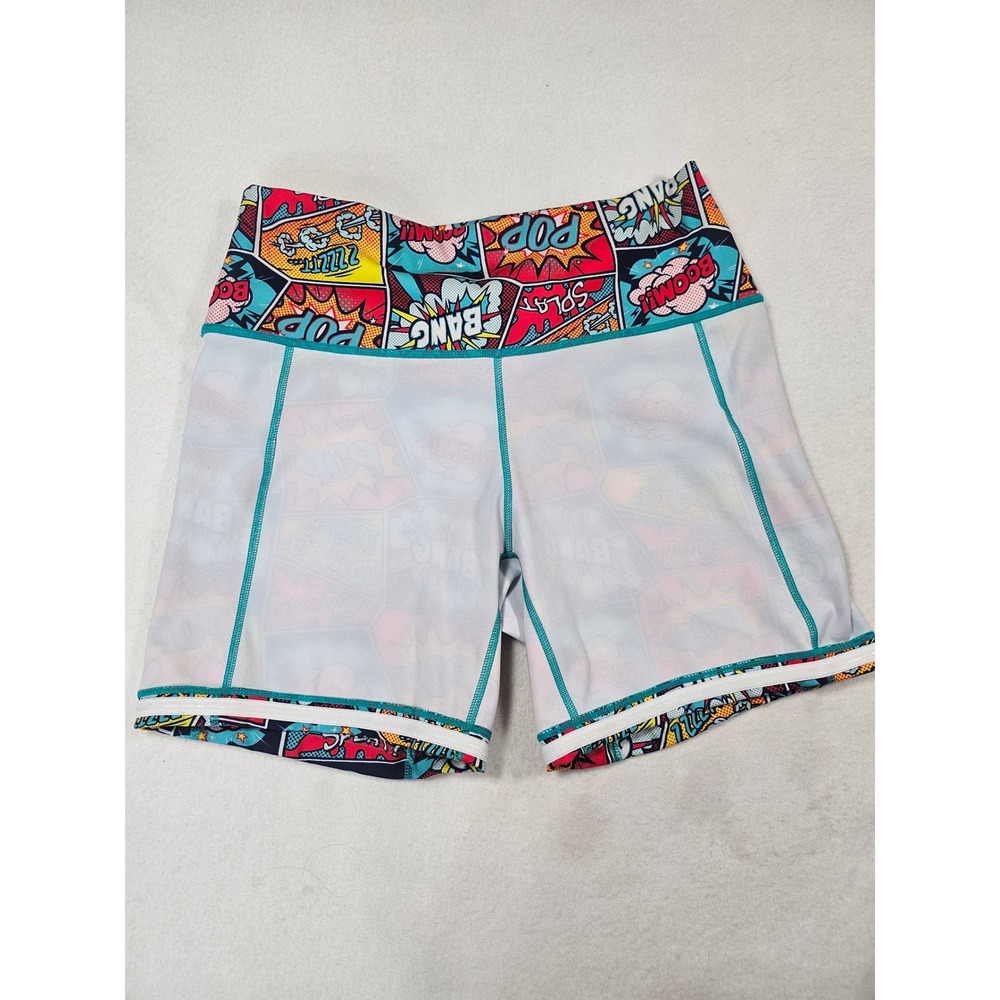 Constantly Varied Gear CVG Comic Pop Art Athletic Shorts Womens Medium 5in - Picture 8 of 10